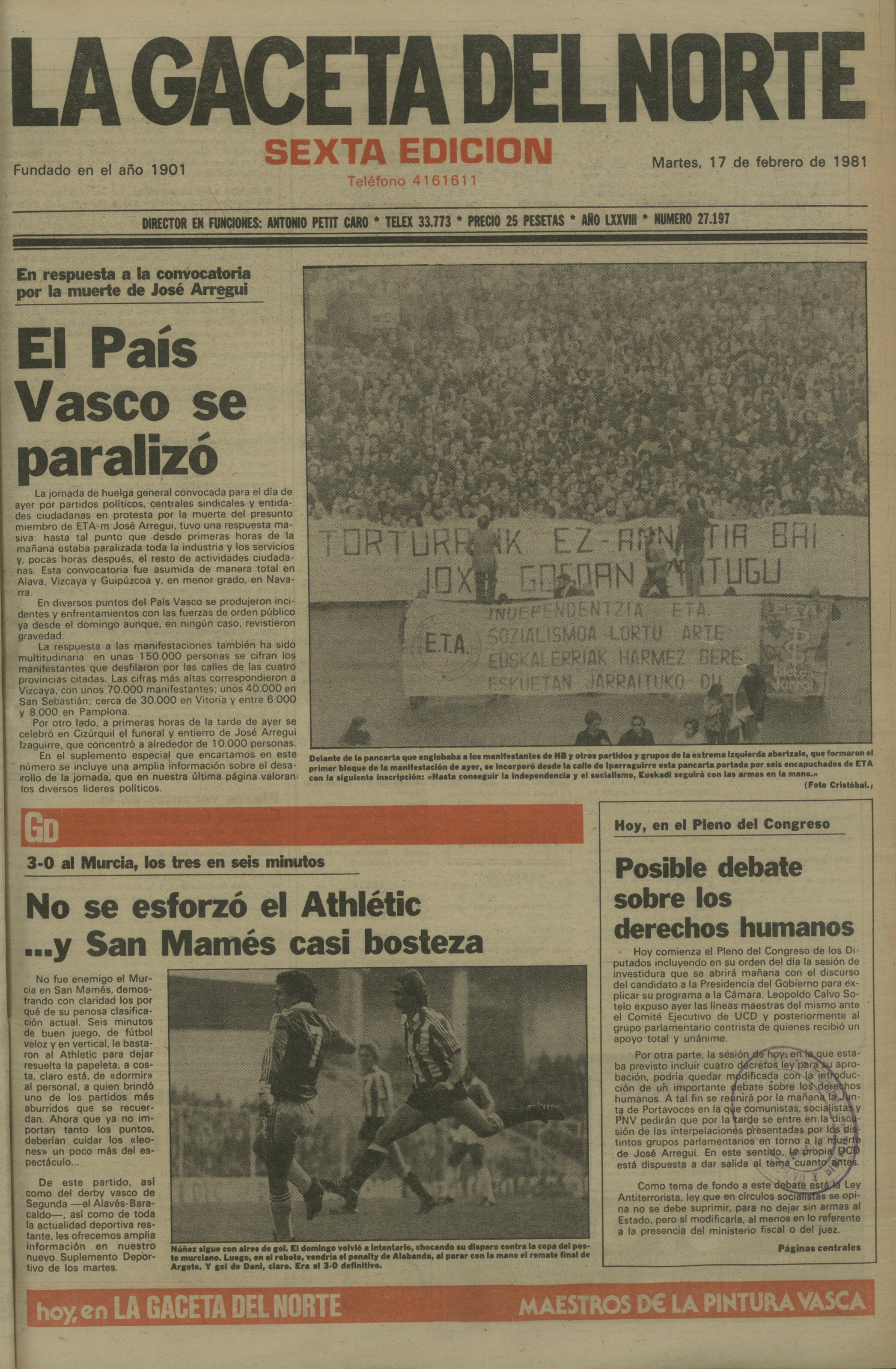 19810217-La Gaceta Jose Arregui